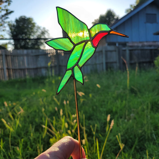 Hummingbird Garden Stake