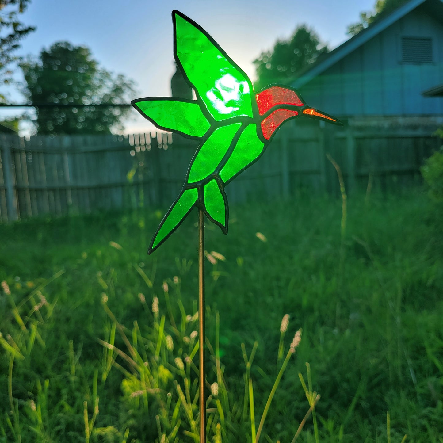 Hummingbird Garden Stake